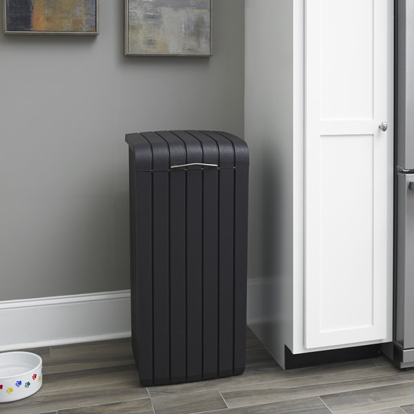 Trash Bin Rectangular Pp Double Compartment With Lid For Kitchen